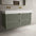 Scanalato Four Drawer Vanity Unit With Beyondstone BLOC Double Basin - Pistachio 1200mm