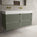 Scanalato Four Drawer Vanity Unit With Beyondstone BLOC Double Basin - Pistachio 1200mm