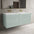 Scanalato Four Drawer Vanity Unit With Beyondstone Double Basin - Peppermint 1400mm