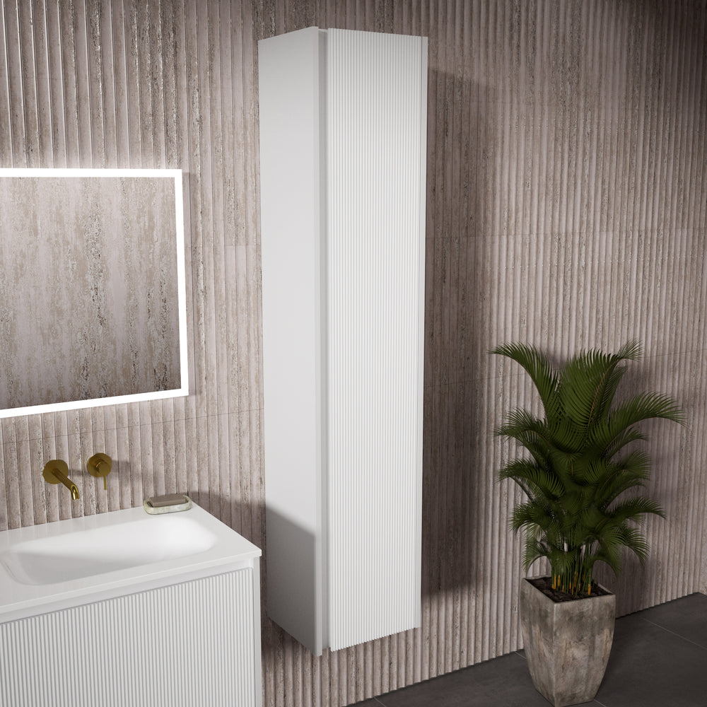 Scanalato Tall Wall Cabinet - Pure White 350mm x 1650mm