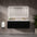 Scanalato Single Drawer Vanity Unit With Beyondstone Double Basin - Pure Black 1200mm