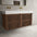 Scanalato Four Drawer Vanity Unit With Beyondstone BLOC Double Basin - Walnut 1200mm