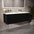 Scanalato Single Drawer Vanity Unit With Beyondstone Double Basin - Pure Black 1200mm