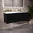 Scanalato Single Drawer Vanity Unit With Beyondstone Double Basin - Pure Black 1200mm