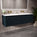 Scanalato Double Drawer Vanity Unit With Beyondstone Double Basin - Midnight Blue 1400mm