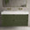 Scanalato Four Drawer Vanity Unit With Beyondstone BLOC Double Basin - Seaweed 1200mm