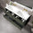 Scanalato Four Drawer Vanity Unit With Beyondstone Double Basin - Pistachio 1400mm