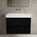 Scanalato Double Drawer Vanity Unit  With Beyondstone BLOC Basin - Pure Black 800mm