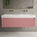 Scanalato Double Drawer Vanity Unit With Beyondstone BLOC Double Basin - Dusky Pink 1400mm