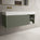 Scanalato Single Drawer Vanity Unit With Open Storage Space And Beyondstone BLOC Basin - Pistachio 1200mm