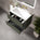 Scanalato Double Drawer Vanity Unit  With Beyondstone Basin - Pistachio 800mm