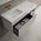 Scanalato Single Drawer Vanity Unit With Open Storage Space And Beyondstone BLOC Basin - Pure White 1200mm