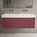 Scanalato Single Drawer Vanity Unit With Beyondstone BLOC Double Basin - Mineral Red 1200mm