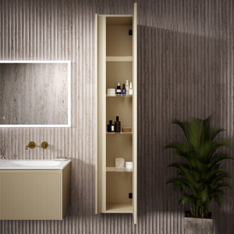 Scanalato Tall Wall Cabinet - Cashmere 350mm x 1650mm