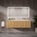 Scanalato Double Drawer Vanity Unit With Beyondstone Double Basin - Oak 1400mm