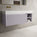 Scanalato Single Drawer Vanity Unit With Open Storage Space And Beyondstone BLOC Basin - Soft Violet 1200mm