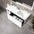 Scanalato Single Drawer Vanity Unit With Open Storage Space And Right Hand Beyondstone Basin - Pure White 1200mm