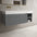 Scanalato Single Drawer Vanity Unit With Open Storage Space And Beyondstone BLOC Basin - Dove Grey 1200mm