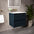 Scanalato Double Drawer Vanity Unit  With Beyondstone Basin - Midnight Blue 600mm
