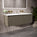 Scanalato Single Drawer Vanity Unit With Beyondstone Double Basin - Soft Taupe 1200mm
