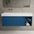 Scanalato Single Drawer Vanity Unit With Open Storage Space And Beyondstone BLOC Basin - Ocean Blue 1200mm