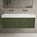 Scanalato Single Drawer Vanity Unit With Beyondstone BLOC Double Basin - Seaweed 1200mm