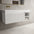 Scanalato Single Drawer Vanity Unit With Open Storage Space And Beyondstone BLOC Basin - Pure White 1200mm