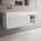 Scanalato Single Drawer Vanity Unit With Open Storage Space And Beyondstone BLOC Basin - Pure White 1200mm