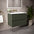 Scanalato Double Drawer Vanity Unit  With Beyondstone Basin - Pistachio 800mm