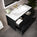 Scanalato Double Drawer Vanity Unit  With Beyondstone Basin - Pure Black 1000mm