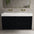 Scanalato Four Drawer Vanity Unit With Beyondstone BLOC Double Basin - Pure Black 1200mm