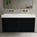 Scanalato Four Drawer Vanity Unit With Beyondstone BLOC Double Basin - Pure Black 1200mm