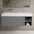 Scanalato Single Drawer Vanity Unit With Open Storage Space And Beyondstone BLOC Basin - Dove Grey 1200mm