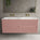 Scanalato Four Drawer Vanity Unit With Beyondstone Double Basin - Dusky Pink 1400mm