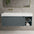 Scanalato Single Drawer Vanity Unit With Open Storage Space And Beyondstone BLOC Basin - Anthracite 1200mm