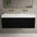 Scanalato Single Drawer Vanity Unit With Beyondstone BLOC Double Basin - Pure Black 1200mm