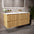 Scanalato Four Drawer Vanity Unit With Beyondstone Double Basin - Oak 1200mm