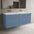 Scanalato Four Drawer Vanity Unit With Beyondstone Double Basin - Soft Blue 1400mm
