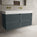 Scanalato Four Drawer Vanity Unit With Beyondstone BLOC Double Basin - Slate Grey 1200mm