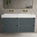 Scanalato Four Drawer Vanity Unit With Beyondstone BLOC Double Basin - Anthracite 1200mm