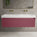 Scanalato Double Drawer Vanity Unit With Beyondstone BLOC Double Basin - Mineral Red 1400mm