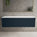 Scanalato Double Drawer Countertop Vanity Unit - Midnight Blue 1400mm