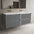 Scanalato Four Drawer Vanity Unit With Beyondstone Double Basin - Dove Grey 1400mm