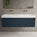 Scanalato Double Drawer Vanity Unit With Beyondstone BLOC Double Basin - Midnight Blue 1400mm
