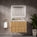 Scanalato Double Drawer Vanity Unit  With Beyondstone Basin - Oak 800mm
