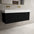 Scanalato Single Drawer Vanity Unit With Beyondstone BLOC Double Basin - Pure Black 1200mm