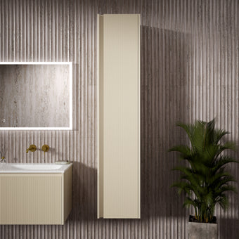 Scanalato Tall Wall Cabinet - Cashmere 350mm x 1650mm