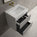 Scanalato Double Drawer Vanity Unit  With Beyondstone BLOC Basin - Soft Grey 600mm