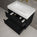 Scanalato Double Drawer Vanity Unit  With Beyondstone BLOC Basin - Pure Black 800mm