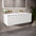 Scanalato Single Drawer Vanity Unit With Beyondstone Double Basin - Pure White 1200mm